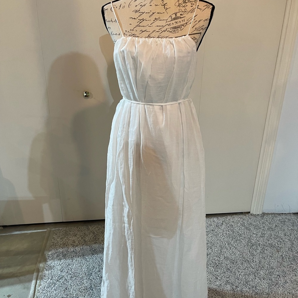 Banana Republic Ramie Gathered Maxi Dress